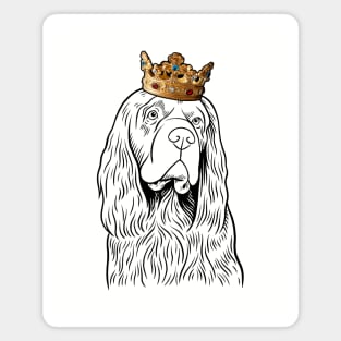 Sussex Spaniel Dog King Queen Wearing Crown Magnet